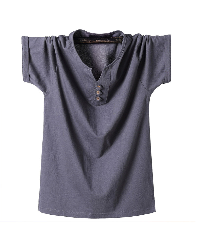 M-8XL Plus Size V-Neck Sweat Tee