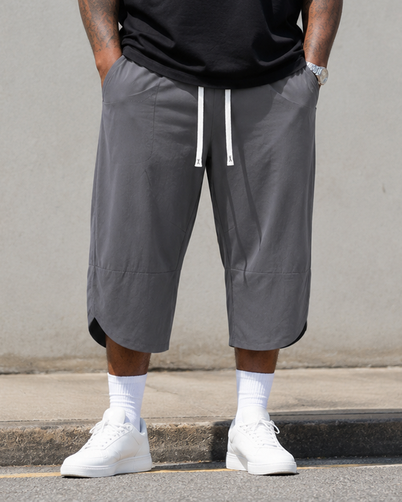 5XL-11XL Quick-drying Cropped Pants With Extra Fat And Loose