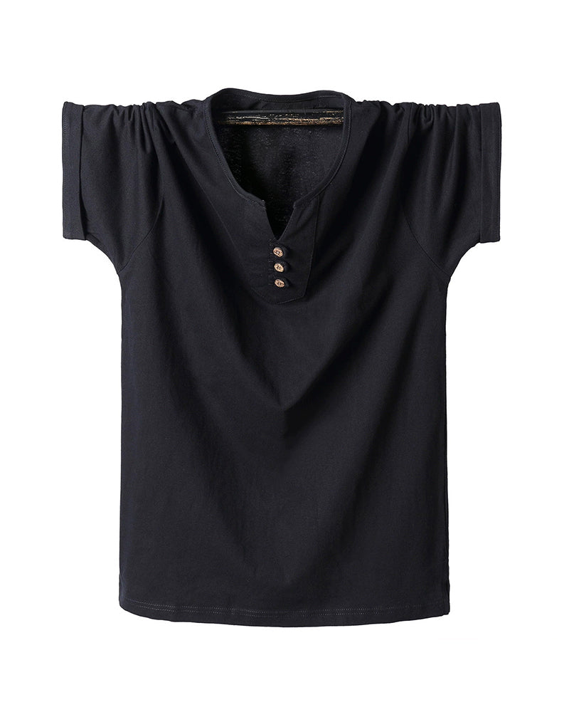 M-8XL Plus Size V-Neck Sweat Tee