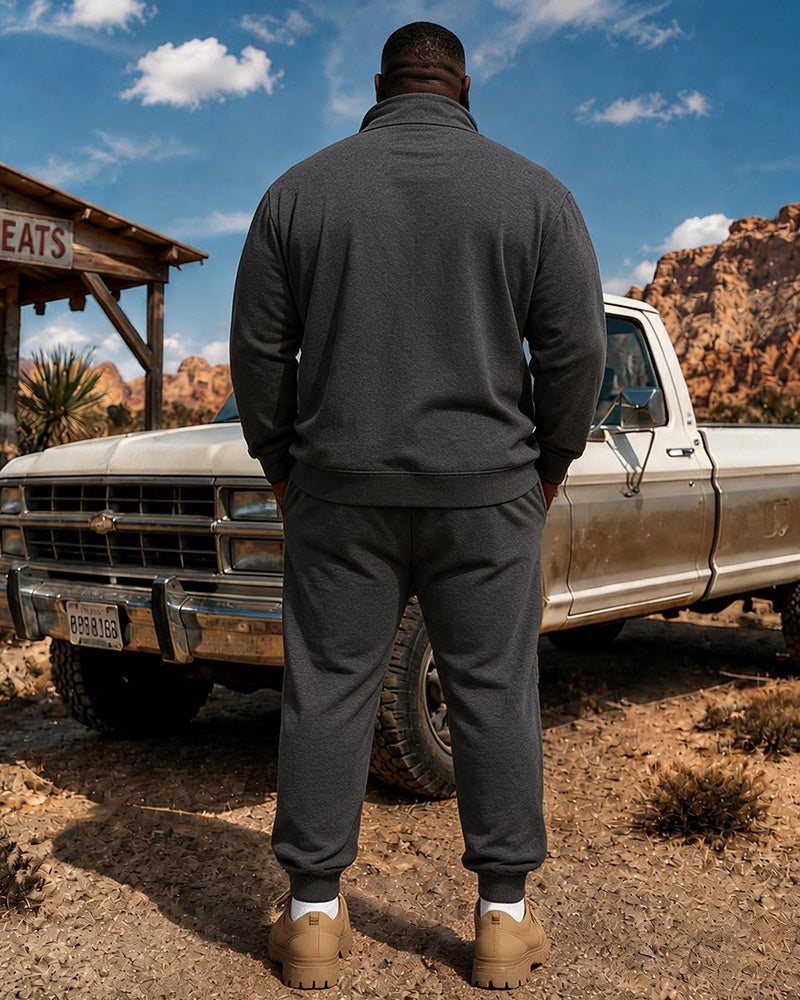 Big & Tall Men's Western Tau Print Half-Zip Sweat Set