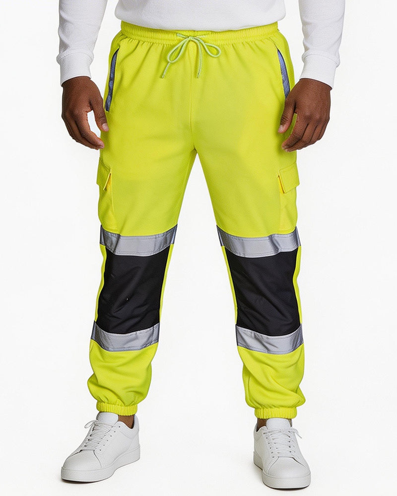 Big & Tall Men's Spliced Reflective Strip Toe Overalls S-4XL