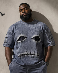 Big & Tall Men's Rough Stitch Ghost Printed T-Shirt Pants Set