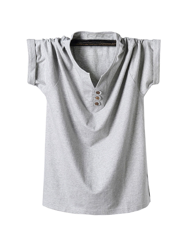 M-8XL Plus Size V-Neck Sweat Tee