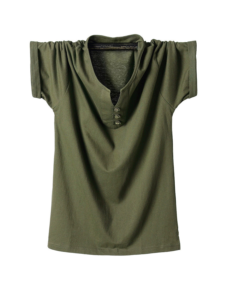 M-8XL Plus Size V-Neck Sweat Tee