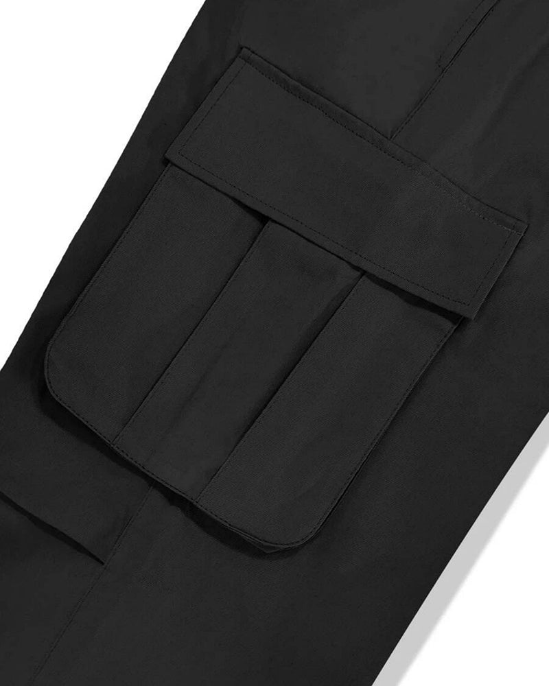 XL-8XL Plus Size Men's Solid Color Coil Trousers