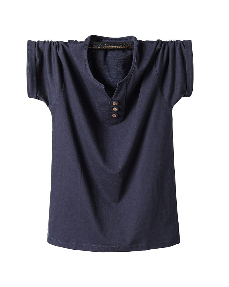 M-8XL Plus Size V-Neck Sweat Tee