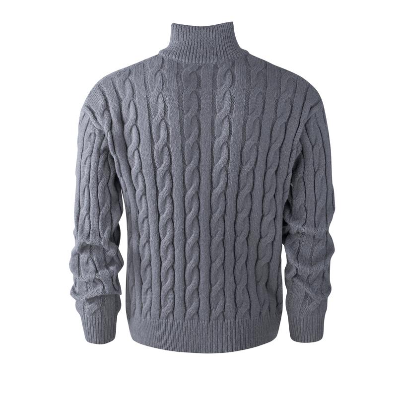 🔥Christmas 50% Off Exclusive ✨Men's solid color zipper sweater, fashionable knit long sleeved