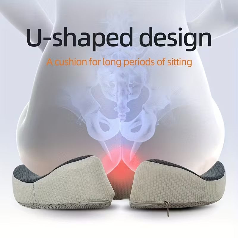 1pc of comfortable memory sponge cushion cushion - long time sitting in office/home chair/wheelchair hip cushion slide prevention,tailbone cushion