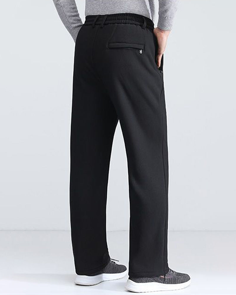 Big & Tall Men's Lambskin Elastic Waist Padded Warm Pants XL-6XL