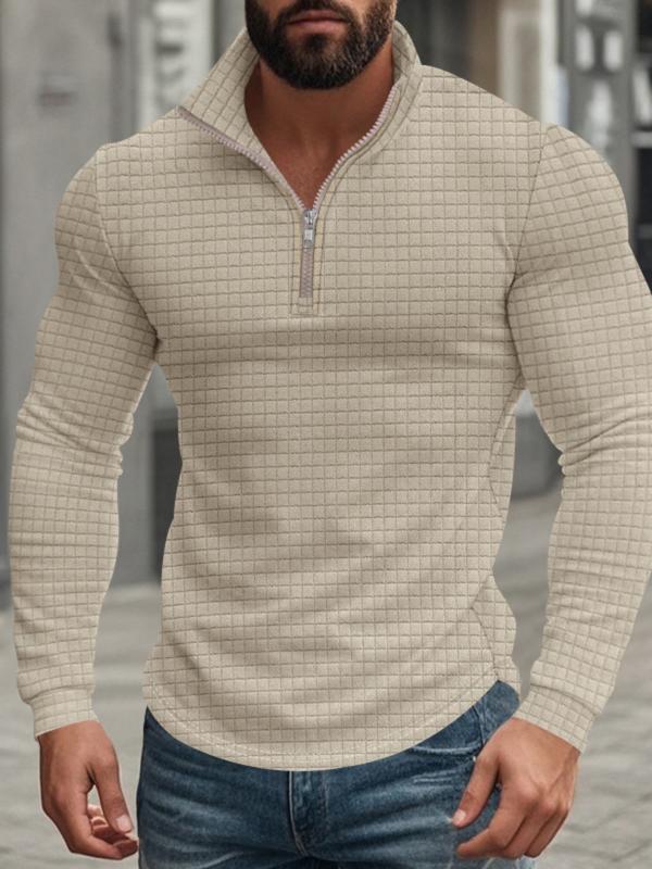 🔥Christmas 50% Off Exclusive ✨ Men's Regular Fit Plain Half Zip Up Sweatshirt