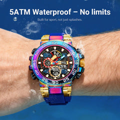 Sports Colorful Luminous Chronograph Waterproof Multifunctional Watch