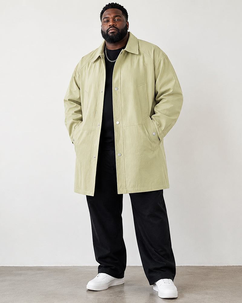 L-9XL Plus Size American Casual Coat Mid-length Coat