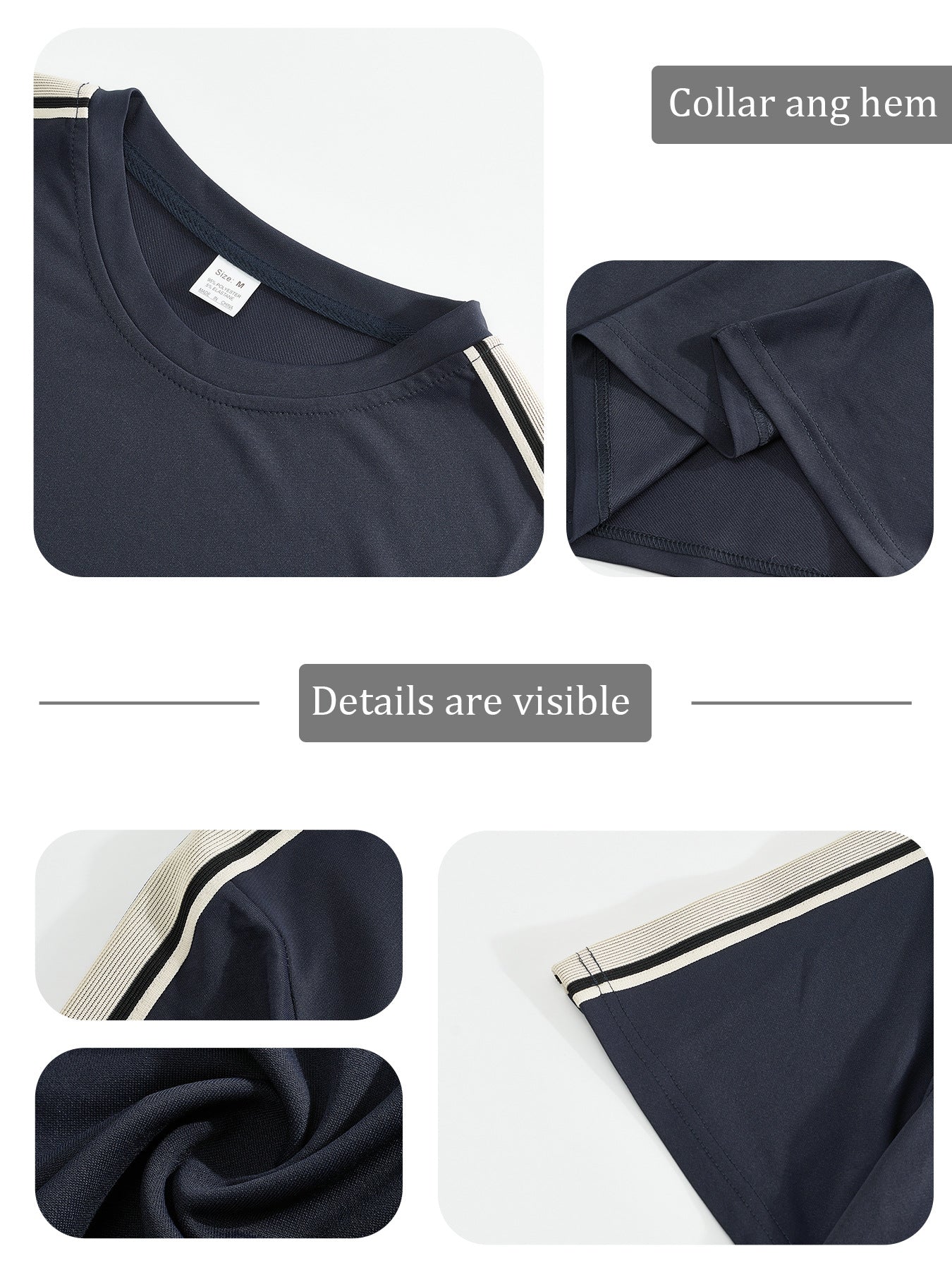 S-3XL Men's Casual Short-sleeved Trousers Sports Suit
