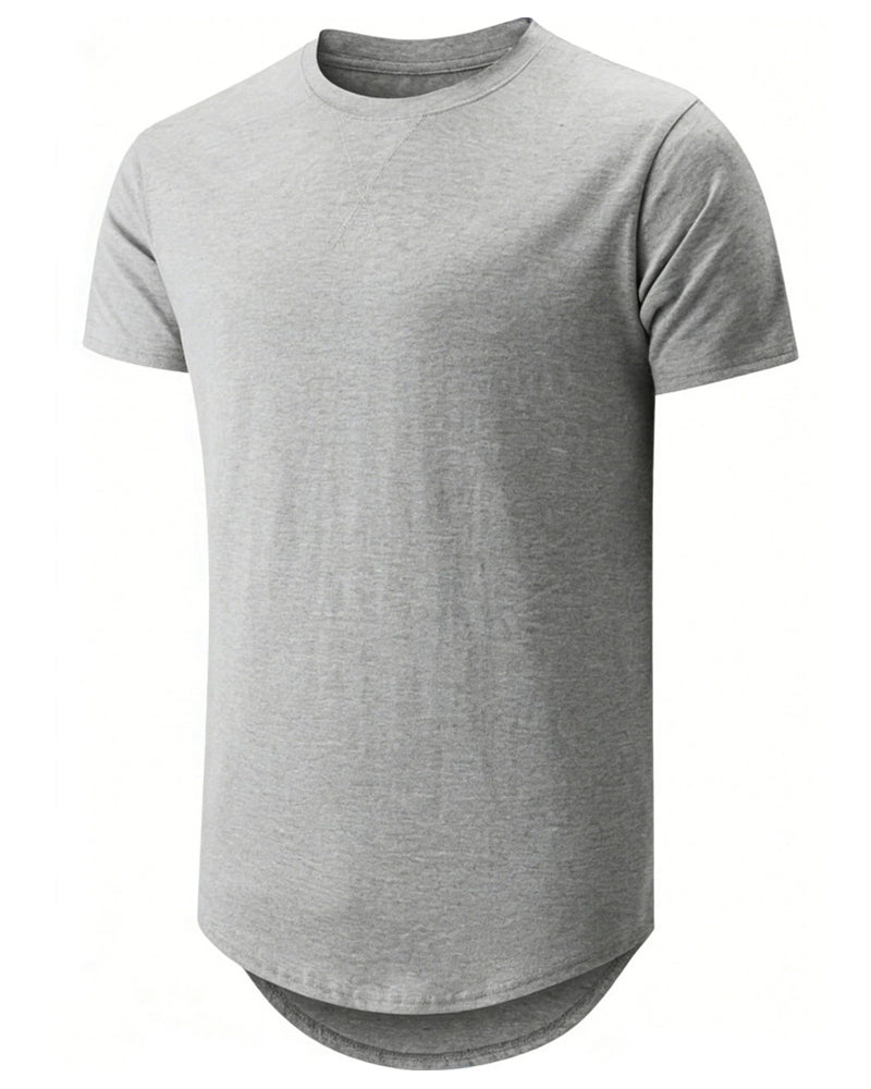 S-4XL Men's Three-Piece Hip-Hop Style Long Pullover T-Shirt