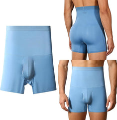 L-5XL,[High-Waist Sports Boxer Briefs] Waist Support,Tummy Control, Extended Length,Boxer Trunks for Plus-Size Men
