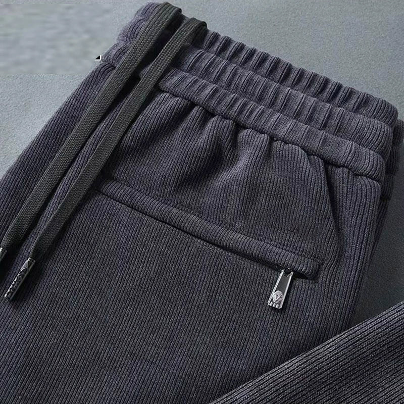 Big & Tall Men's Solid Color Thickened Loose Sports Pants Sweatpants M-5XL