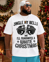 Big & Tall Men's Funny Christmas Jingle My Bells Offensive Humor Cotton T-Shirt