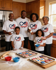 1776-2026 USA 250th Anniversary Flag Print Family Short Sleeve T-Shirt
