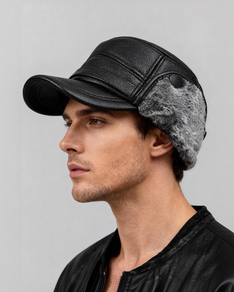 Warm Cold Ear Protection Flat Cap