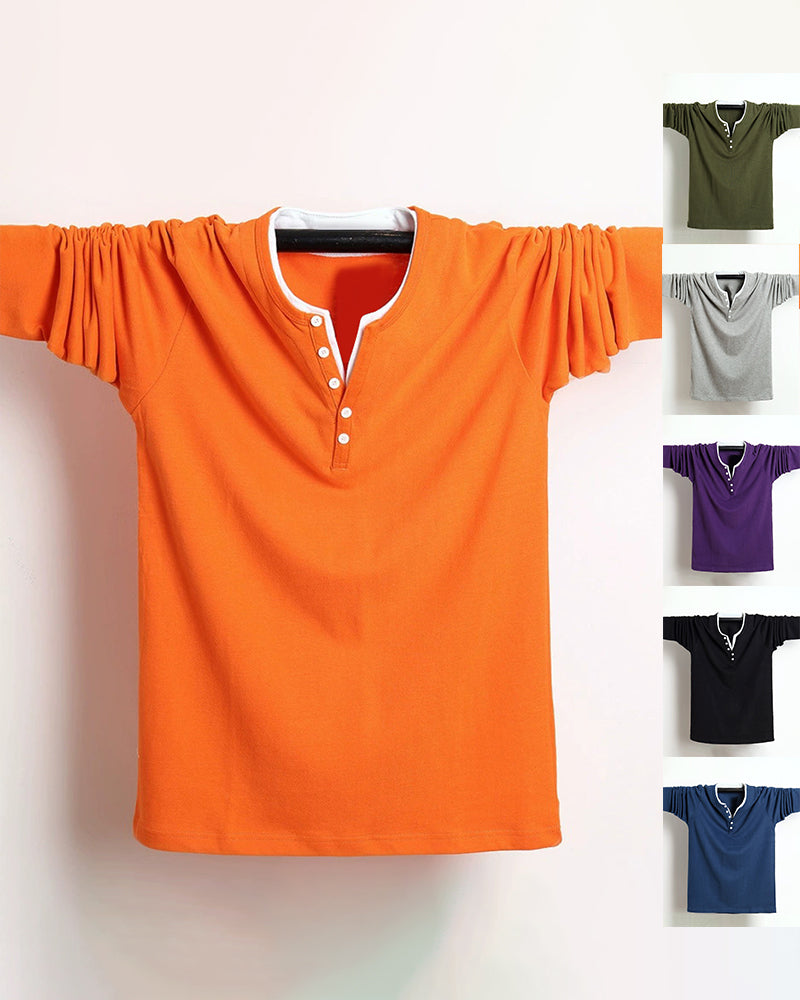 M-7XL Plus Size V-neck Plus Size Long Sleeve T-shirt Sports Sweat Absorption