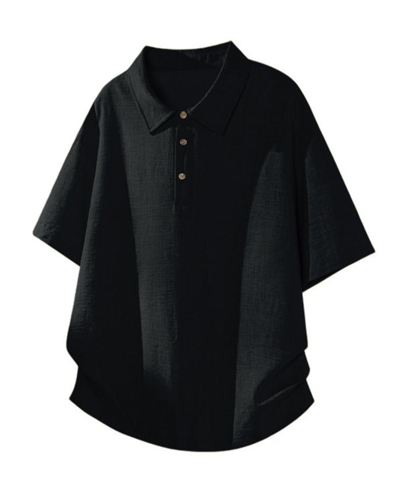 M-5XL Summer Thin Old Money Style Short-sleeved Polo Shirt