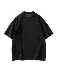 L-9XL Solid Color Heavy Cotton Round Neck Short-sleeved T-shirt