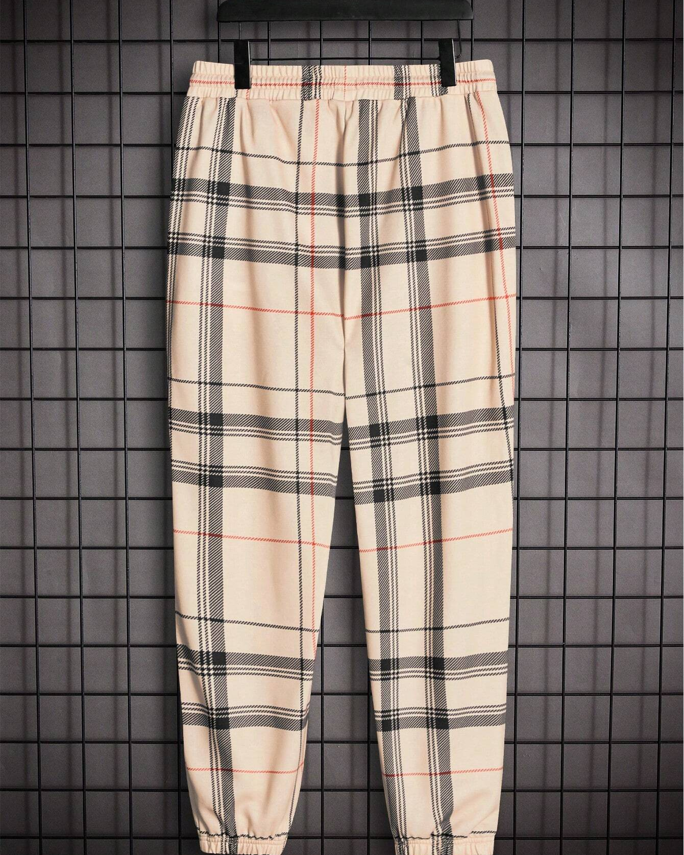Big & Tall Men's Striped Plaid Brown Bear Hoodie Set of Two