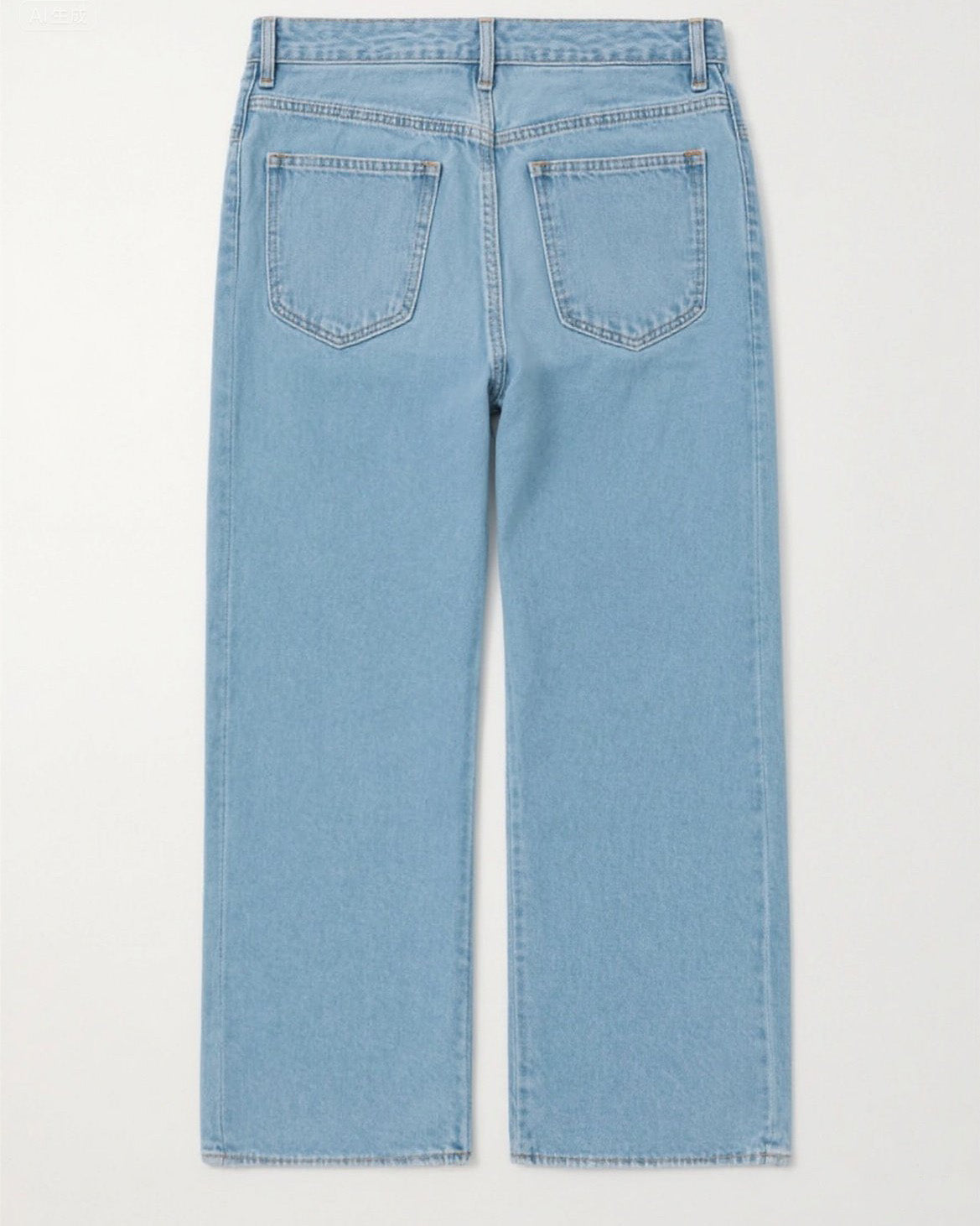 Plus Size Men's Daily Casual All-match Washing Water Pure Blue Denim Trousers