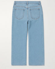 Plus Size Men's Daily Casual All-match Washing Water Pure Blue Denim Trousers