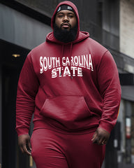 Big & Tall Men's South Carolina State Style Hoodie and Sweatpants Two Piece Set