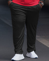 Men's Plus Size Color Block Graphic Simple Style Zip Shirt and Pants Two Piece Set