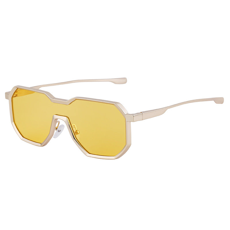 Irregular Steampunk Sunglasses Metallic Sunglasses