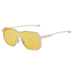 Irregular Steampunk Sunglasses Metallic Sunglasses