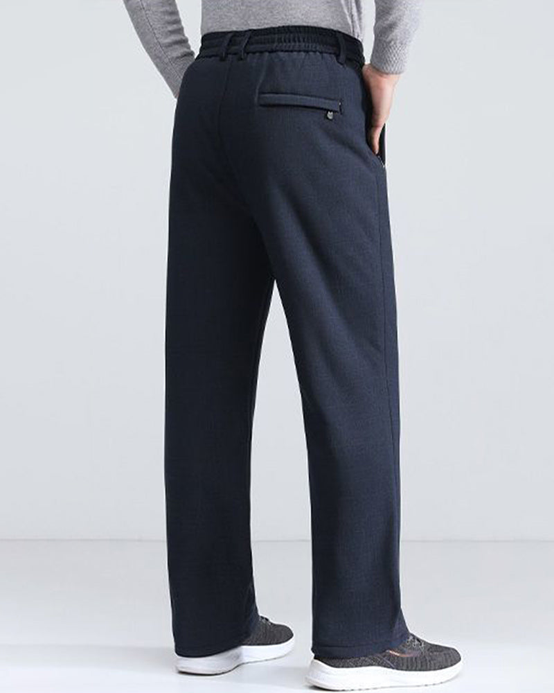 Big & Tall Men's Lambskin Elastic Waist Padded Warm Pants XL-6XL