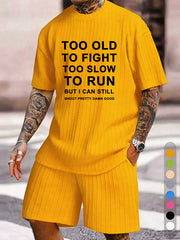 Fun Shooting Slogan Print Texture Large Size Vacation Suit