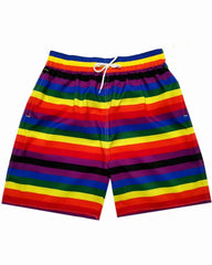 Big & Tall Men's Hawaii. Striped Rainbow Gradient Seaside Beach Pants