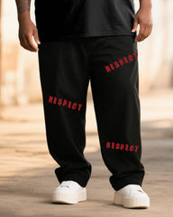 Big & Tall Men's RESPECT MY GRIND Skull Graffiti Print T-Shirt Trousers Suit