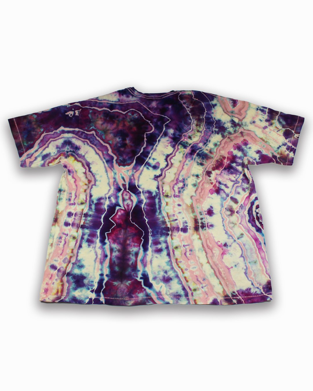 Men's Plus Size Tie-dye Reverse-dye Crystal Hole Round Neck T-shirt Shorts Suit