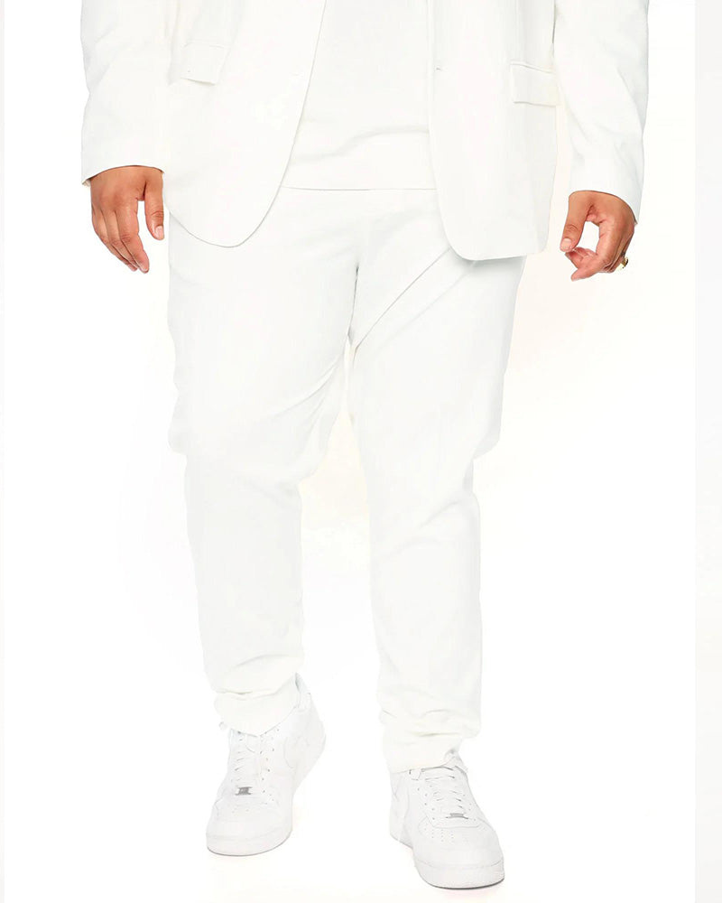 Big & Tall Men's Daily Business Solid Color Trousers