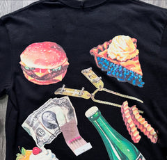 Big & Tall Men's Street Fashion I Free Pressure Items Printed Crewneck T-Shirt Shorts Suit