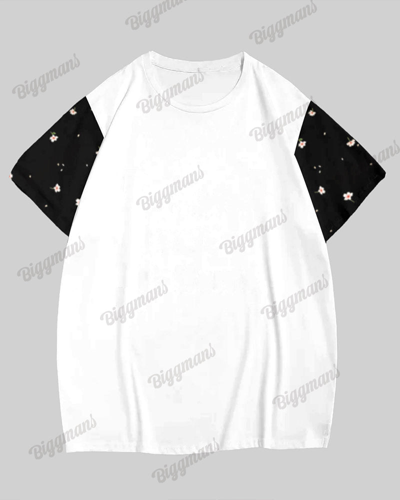 Couple's Stars Stitching Short-sleeved T-shirt Shorts Suit Large