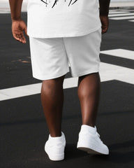 Mutation Made Me Magical Big & Tall Men's Skull Bee Print Short Sleeve T-shirt Casual 2-Piece Set