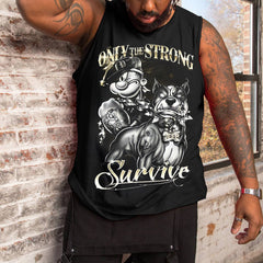 Plus Size Men's Print Tank Top