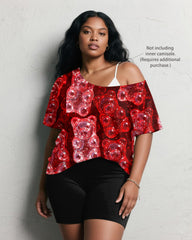 Women's Plus Size Daily Casual Graffiti Jelly Bear Print Short Sleeve Shorts Suit
