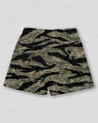 Plus Size Men's Purple Camouflage Graffiti Print Sports Mesh Quick Dry Shorts