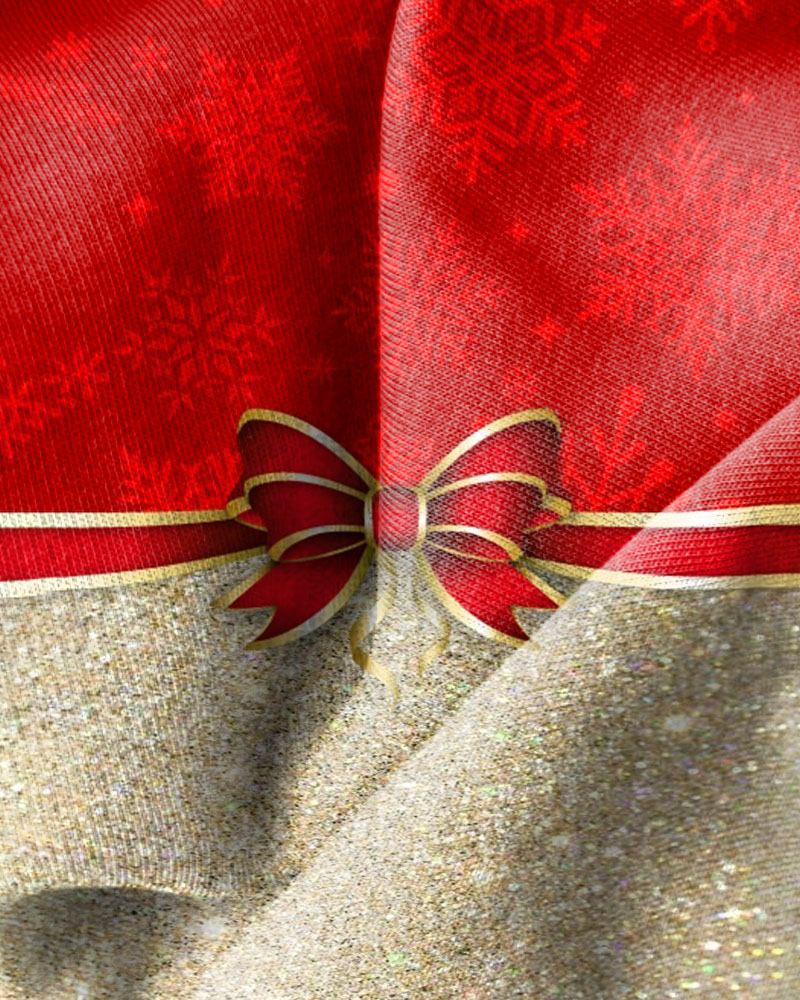Women Plus Size Christmas Rhinestone Gift box Print Pants Suit