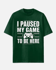 Men's Casual Fashion Game Theme Saying Gamepad Printed Big & Tall Short Sleeve T-shirt
