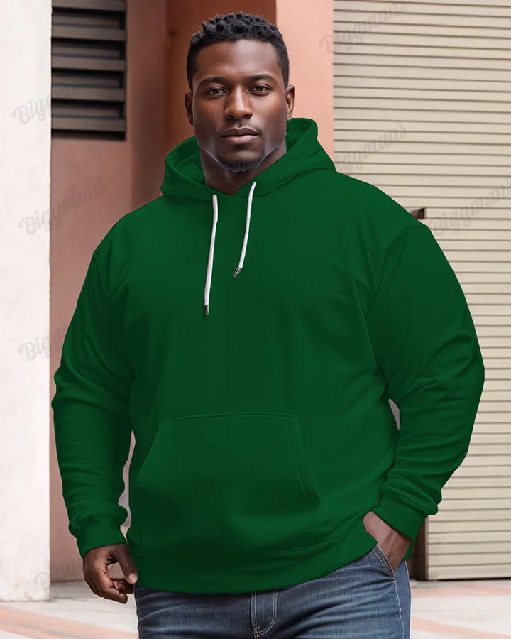 Men's Classic Casual Plus Size Solid Color Hoodie
