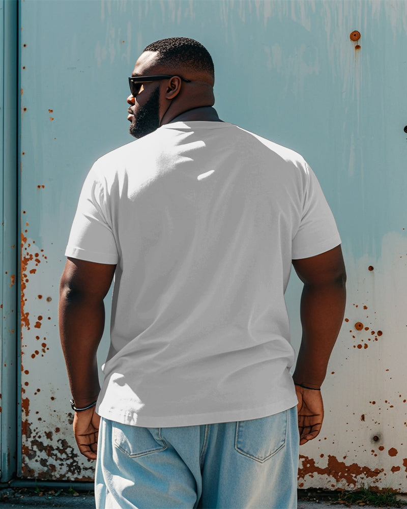 Men's Plus Size Black History Month Printed Round Neck Short Sleeve T-shirt