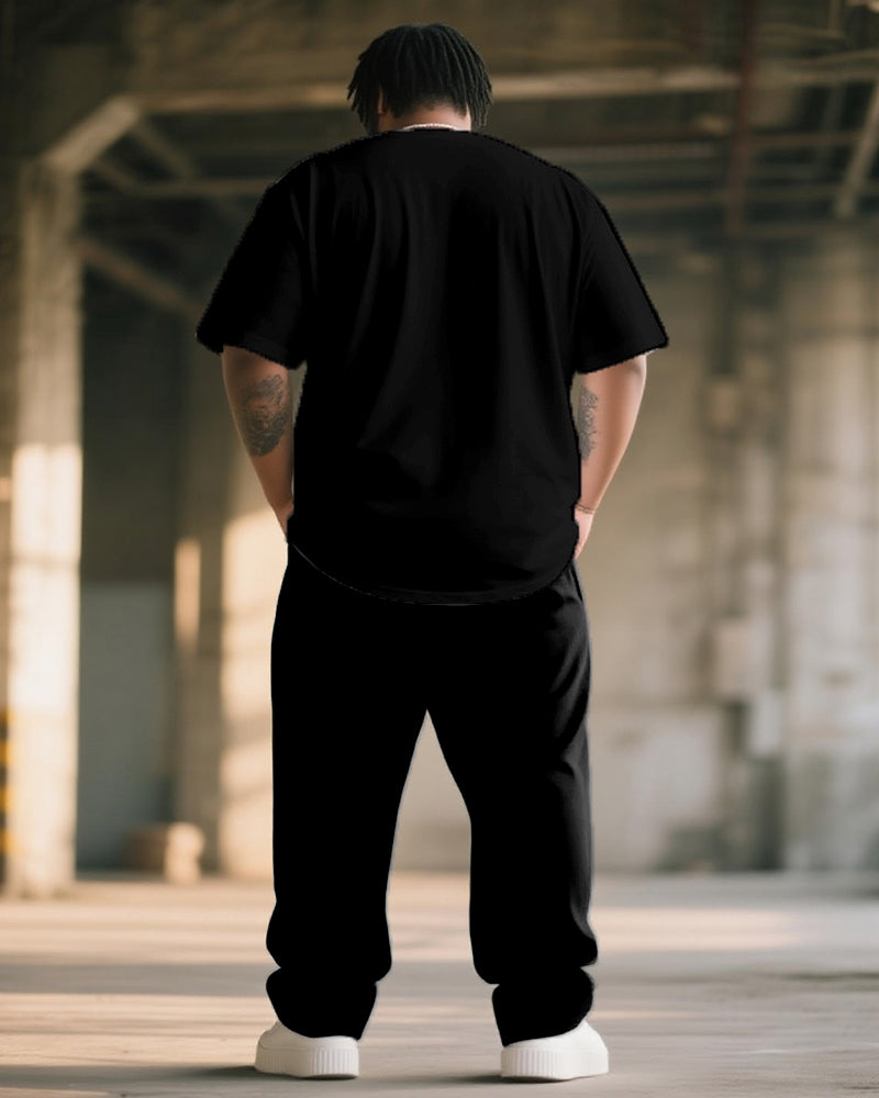 Big & Tall Men's Cosplay Pax Spider Print T-Shirt Trousers Suit